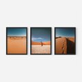 Zestaw obrazy w ramie, plakaty - pustynia, piasek, niebo - rama czarna