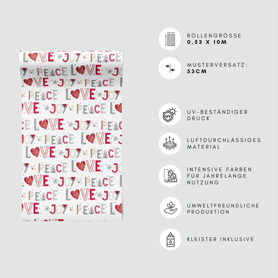 Tapeta - miłość, pokój, radość