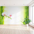 Fototapeta - bambus, orchidee, kwiaty