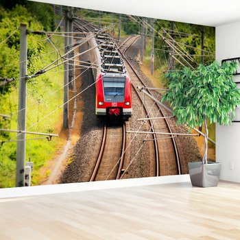 Fototapeta - pociąg, kolej, tory