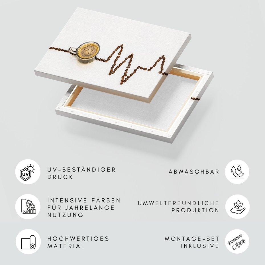 Obraz na płótnie - kawa, ziarna, napój