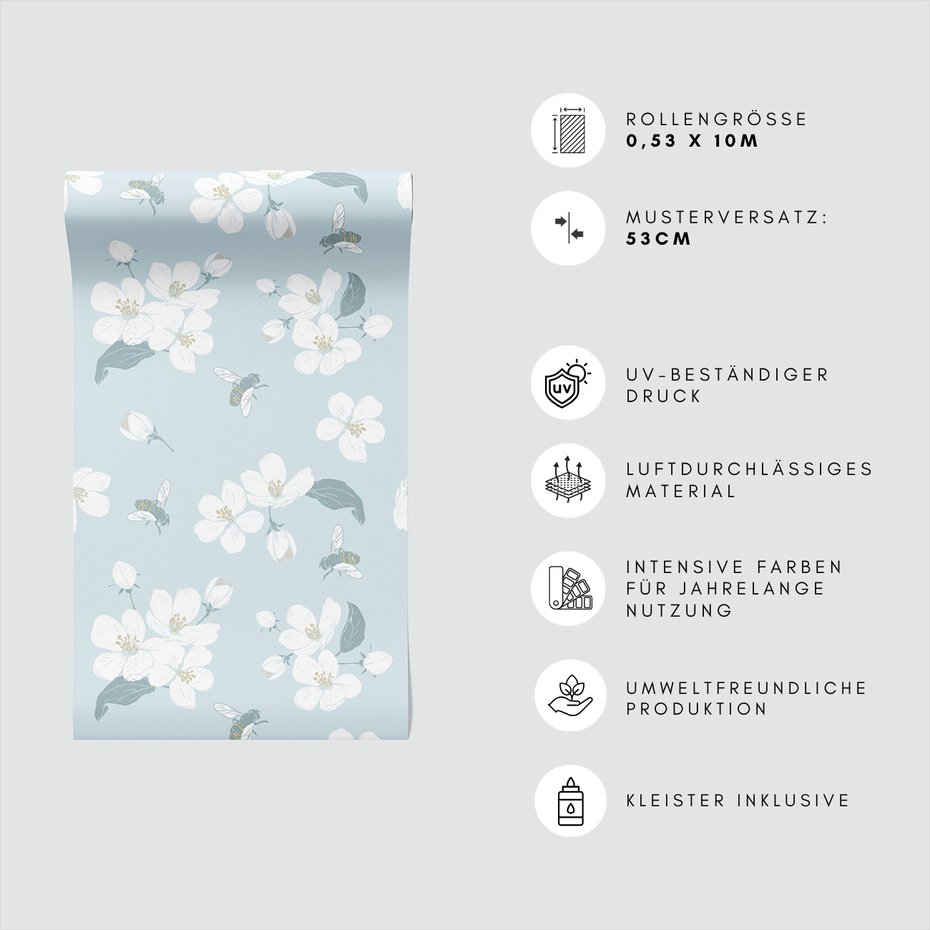 Tapeta - kwiaty, pszczoły, natura