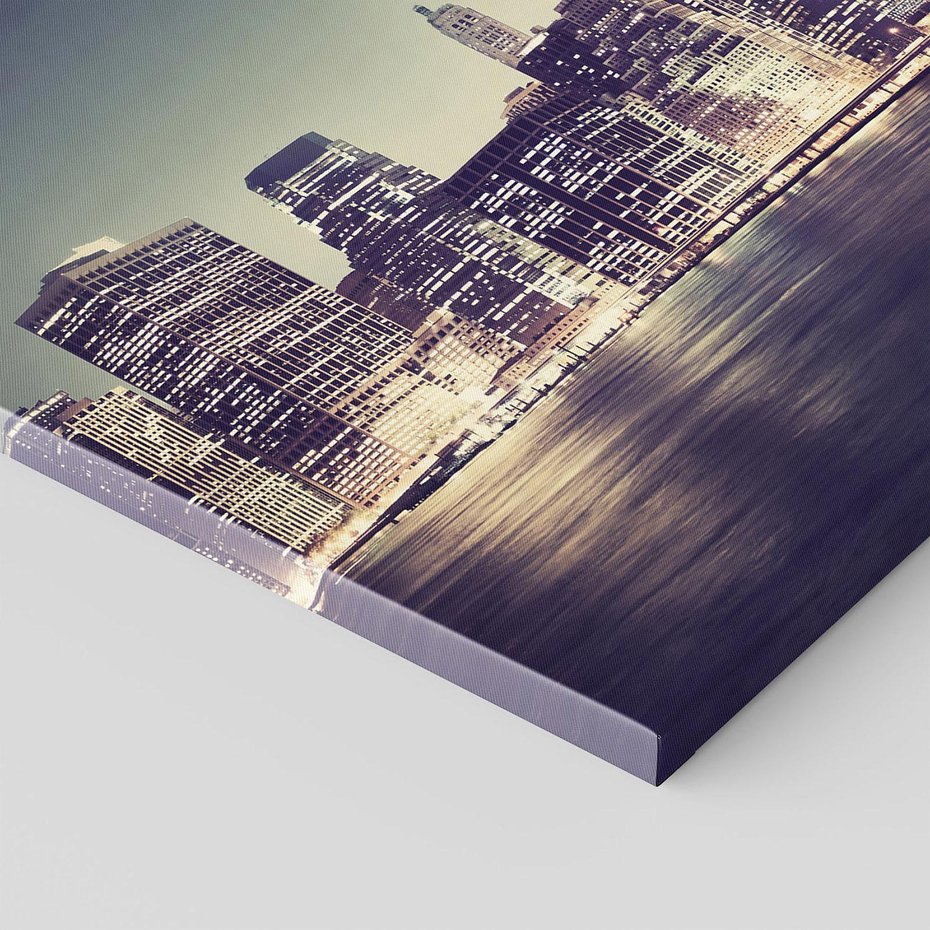 Obraz na płótnie - miasto, noc, woda