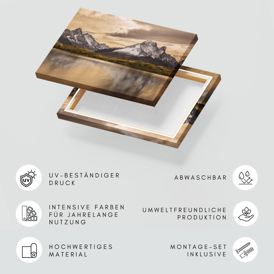 Obraz na płótnie - góry, jezioro, krajobraz