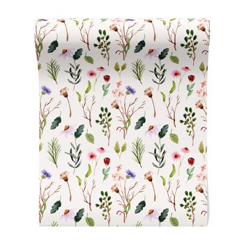 Tapeta - kwiaty, liście, gałęzie