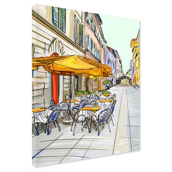 Obraz na płótnie - miasto,ulica,kawiarnia