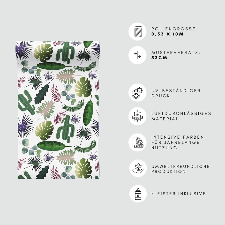 Tapeta - liście, kaktus, rośliny