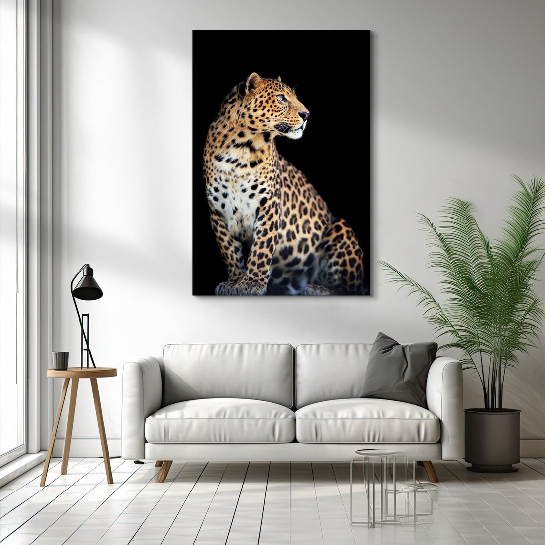 Obraz na płótnie - leopard, zwierzę, kot