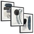 Zestaw obrazy w ramie, plakaty - abstrakcja, kształty, geometria - rama czarna