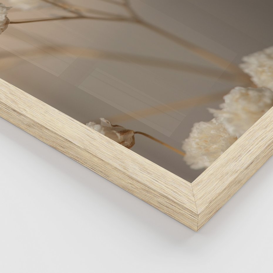 Zestaw obrazy w ramie, plakaty - kwiaty, roślina, suszone - rama drewno