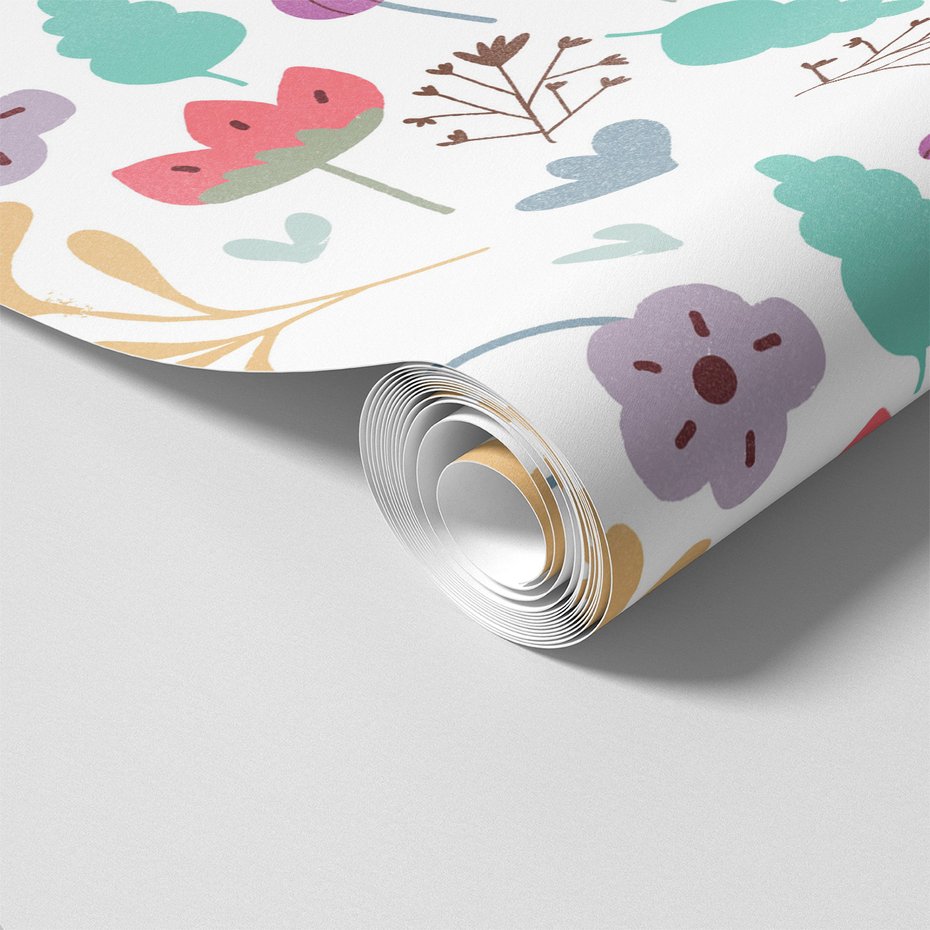 Tapeta - kwiaty, liście, tło