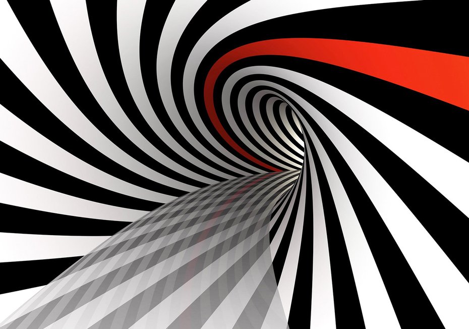 Fototapeta - abstrakcja, tunel, iluzja