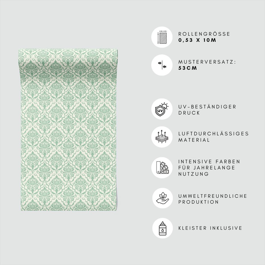 Tapeta - ornament, retro, elegancja