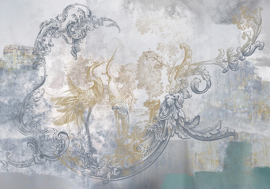 Fototapeta - loft, ornamenty, vintage