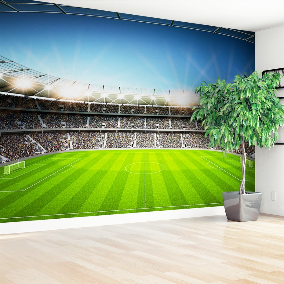 Fototapeta - stadion, piłka nożna, kibice