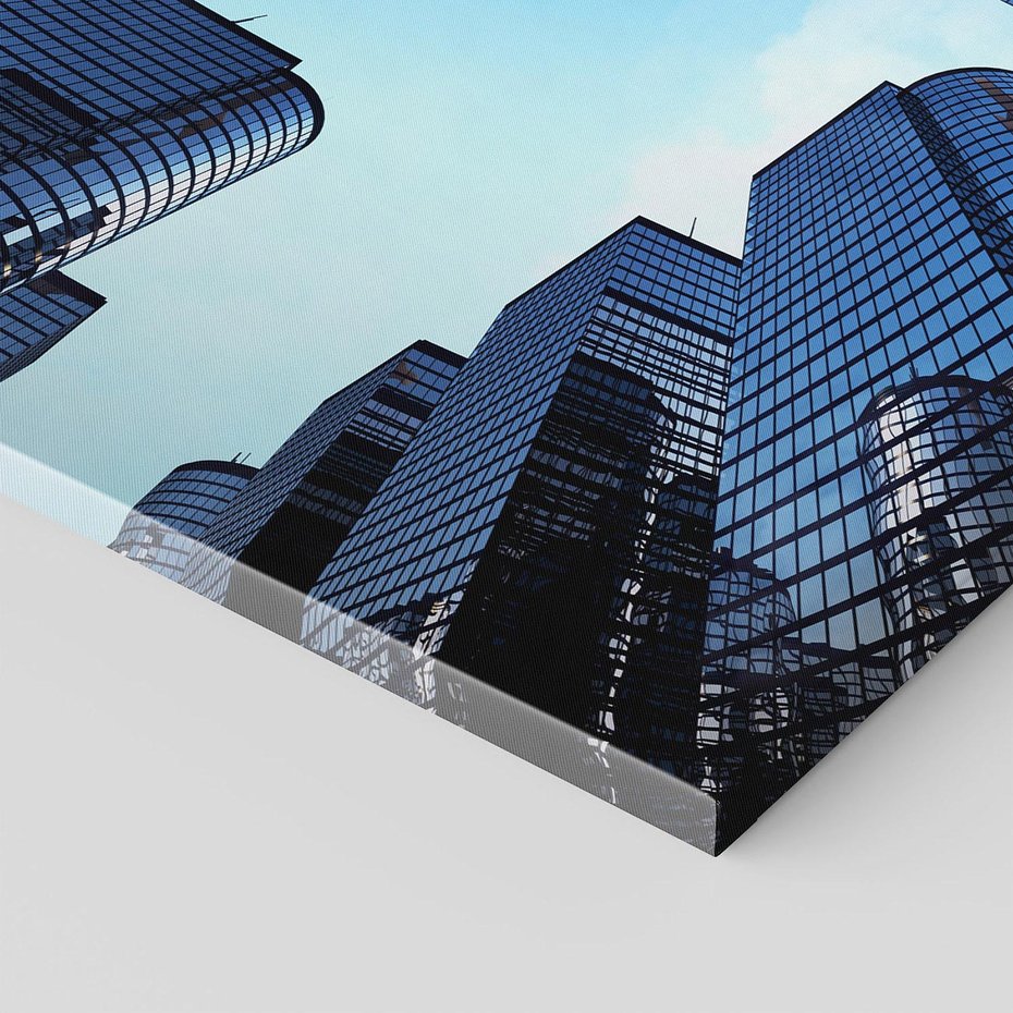 Obraz na płótnie - miasto, samolot, niebo