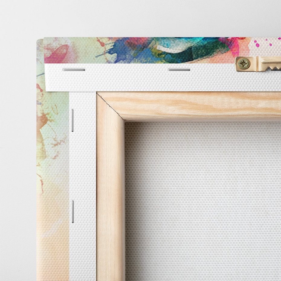 Obraz na płótnie - abstrakcja, twarz, akwarele