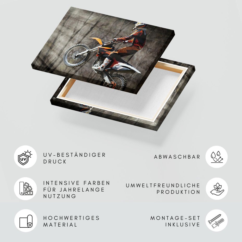 Obraz na płótnie - motocross, skok, sport