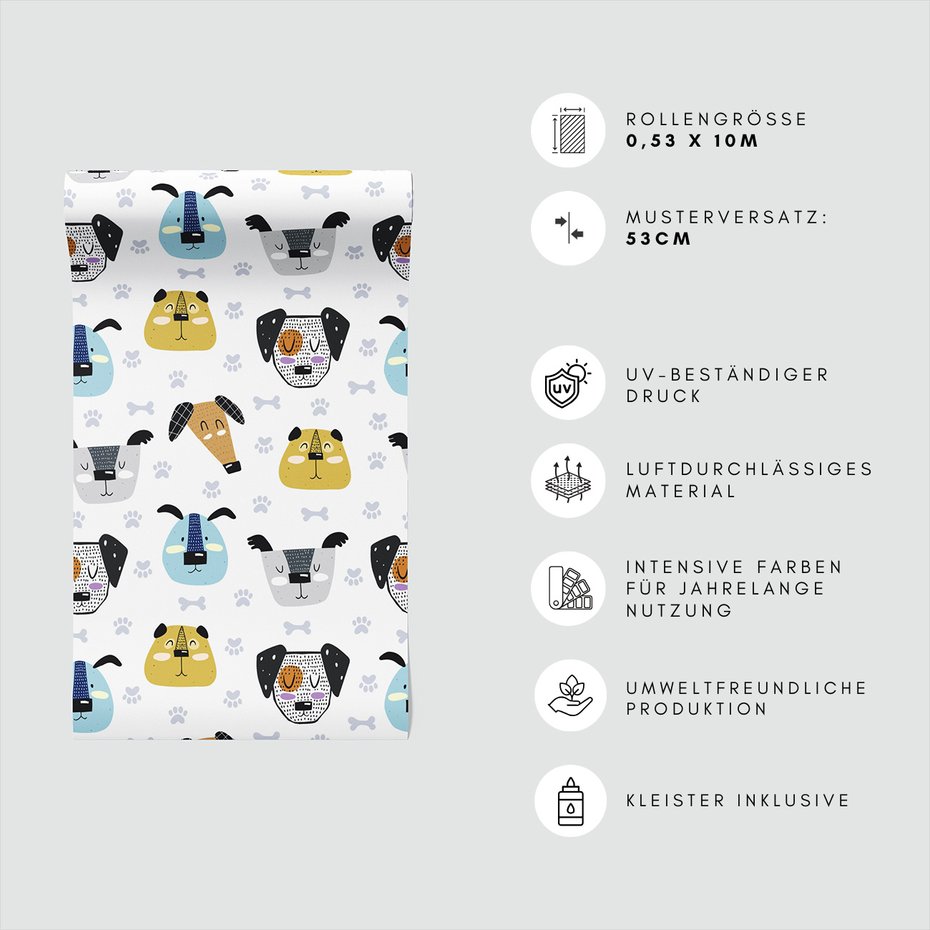 Tapeta - dziecięca, pies, kość,