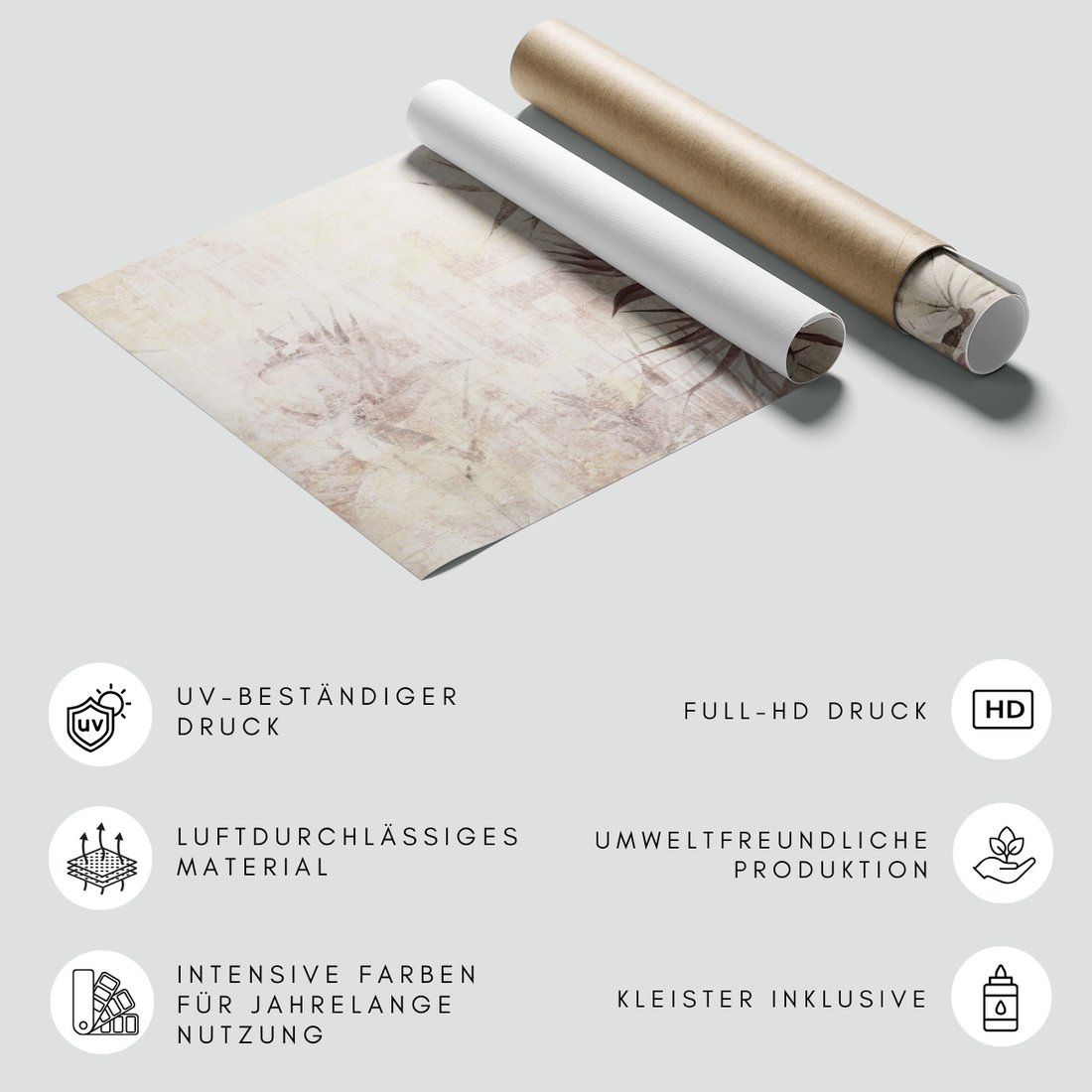 Fototapeta - loft, kwiaty, trawy