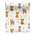 Tapeta - dziecięca, koty, jelenie, liście