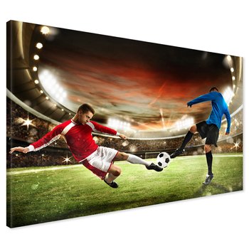 Obraz na płótnie - piłka nożna, sportowcy, stadion