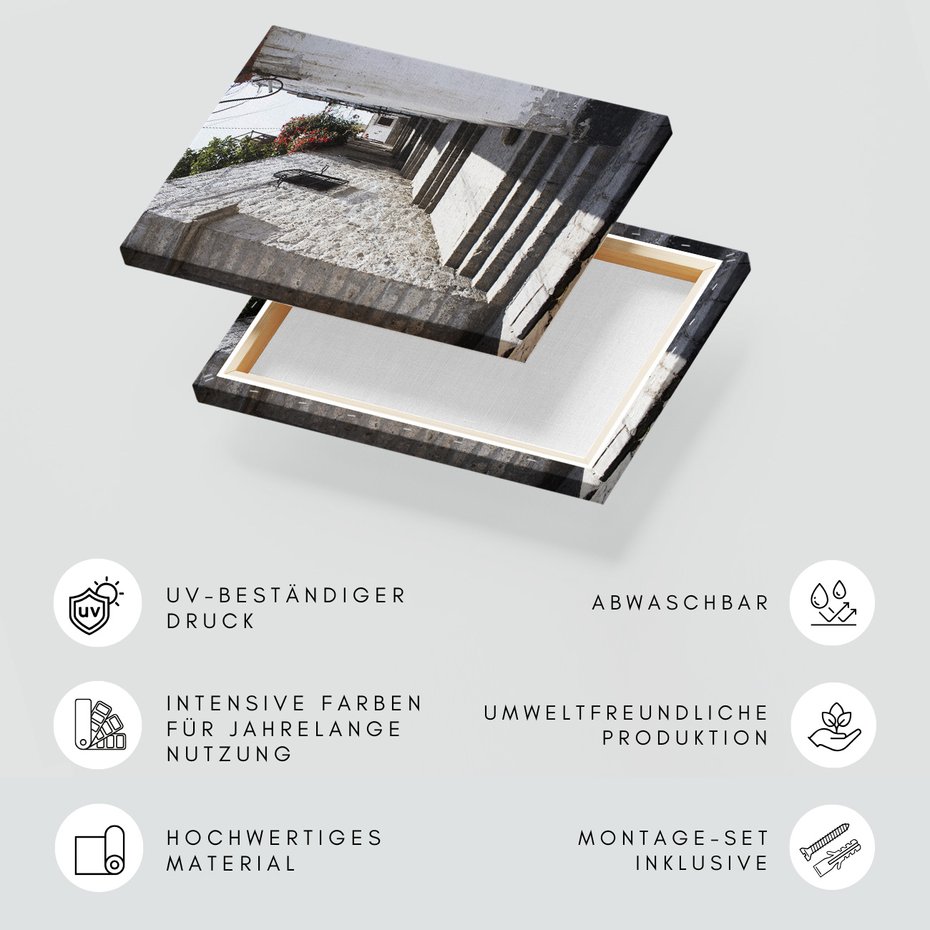 Obraz na płótnie - uliczka, schody, miasto