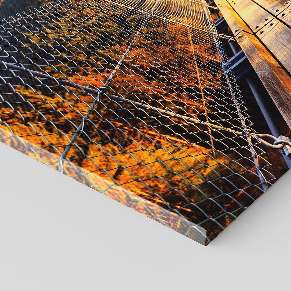 Obraz na płótnie - most wiszący, krajobraz, natura