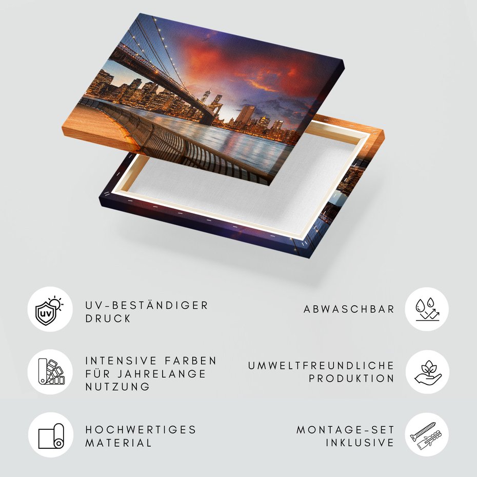 Obraz na płótnie - miasto, most, rzeka