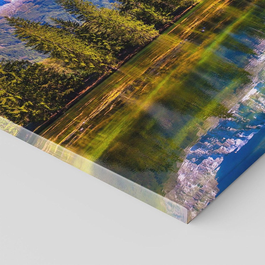 Obraz na płótnie - góry, jezioro, las