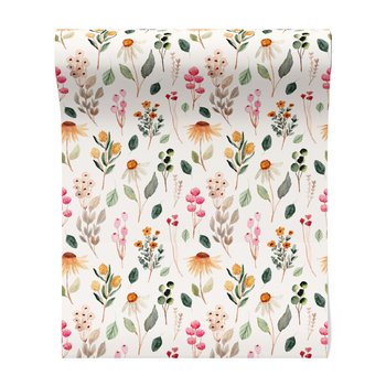 Tapeta - kwiaty, liście, wzór