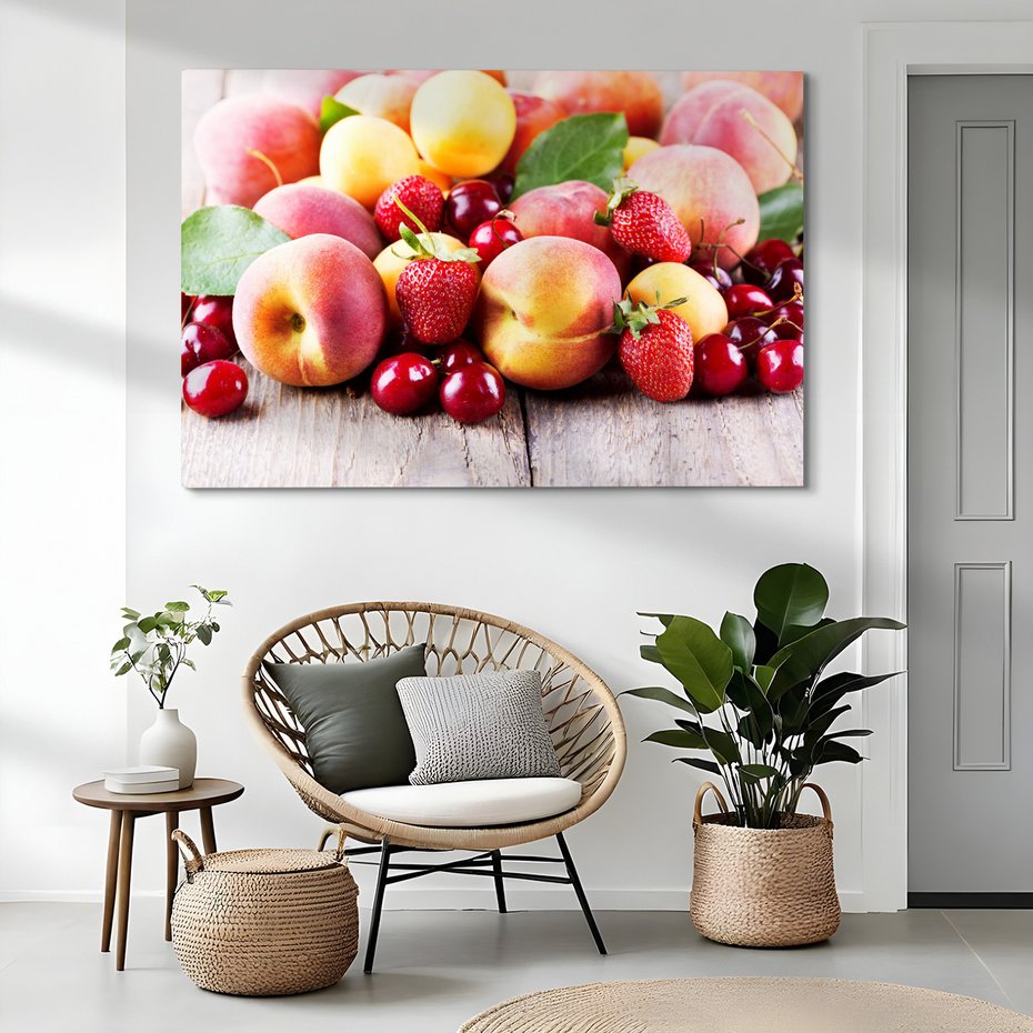 Obraz na płótnie - owoce, świeże, słodkie