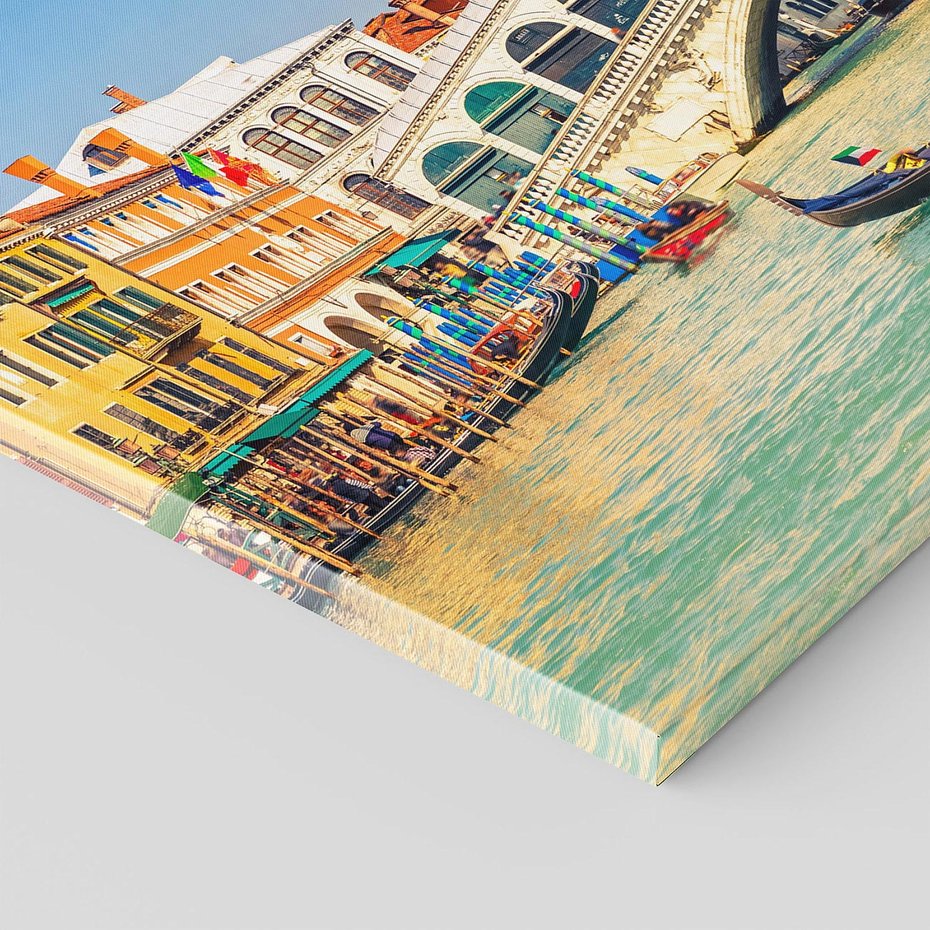 Obraz na płótnie - Wenecja, most, gondola