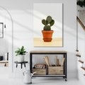 Obraz na płótnie - kaktus, doniczka, roślina