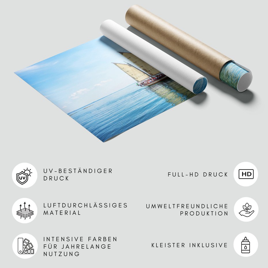 Fototapeta - żaglówka, morze, woda