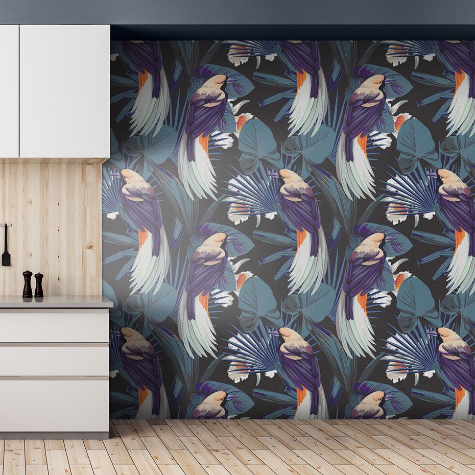 Tapeta - ptaki, liście, natura