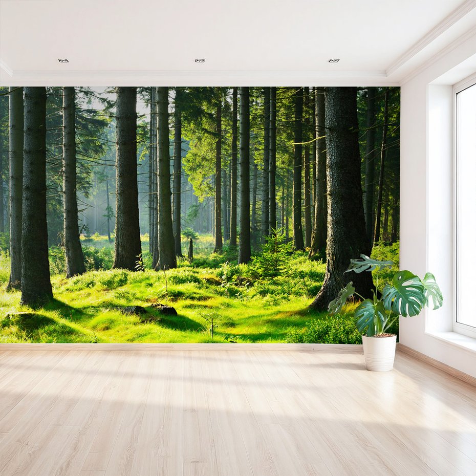 Fototapeta - las, drzewa, natura