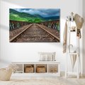 Obraz na płótnie - most, góry, tory