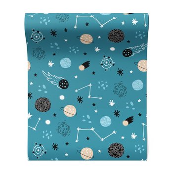Tapeta - dziecięca, planety, gwiazdy, komety