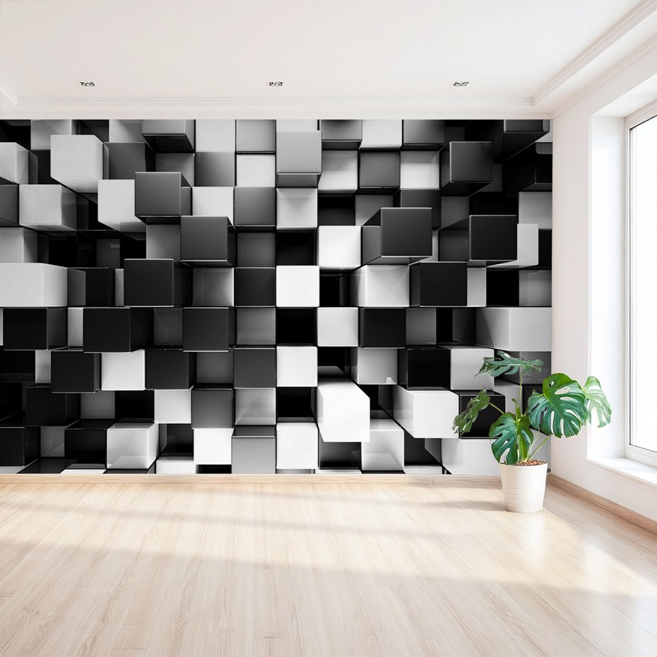 Fototapeta - kostki, abstrakcja, geometria