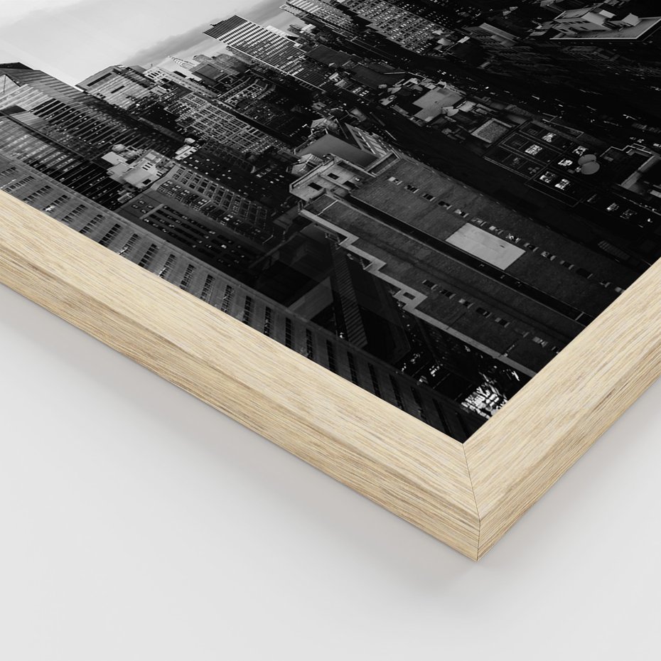 Zestaw obrazy w ramie, plakaty - miasto, budynki, most - rama drewno