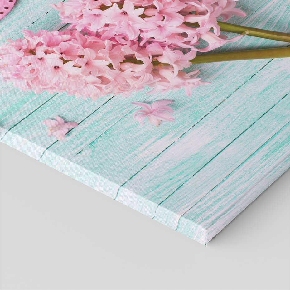 Obraz na płótnie - hiacynty, kwiaty, różowy