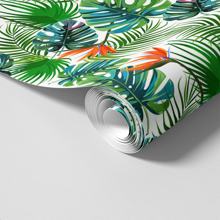 Tapeta - liście, kwiaty, tropiki