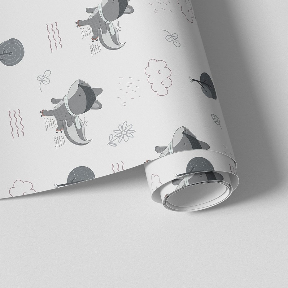 Tapeta - dziecięca, szop, chmura