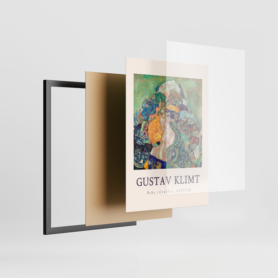 Zestaw obrazy w ramie, plakaty - Gustav Klimt, obraz, sztuka - rama czarna