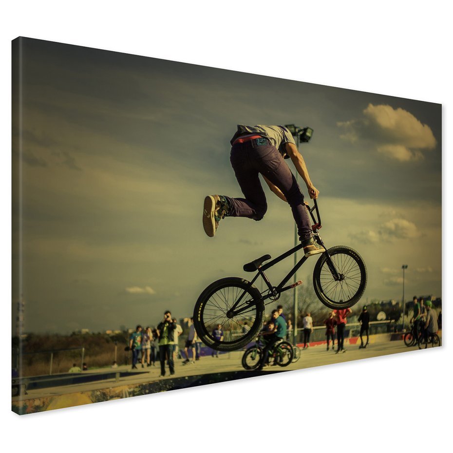 Obraz na płótnie - BMX, rower, trik