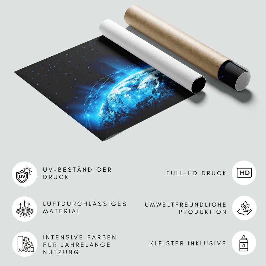 Fototapeta - ziemia, kosmos, gwiazdy