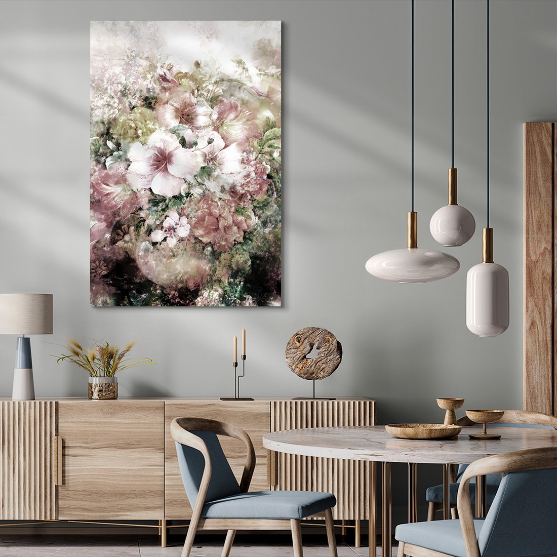 Obraz na płótnie - kwiaty, pastelowe, abstrakcja