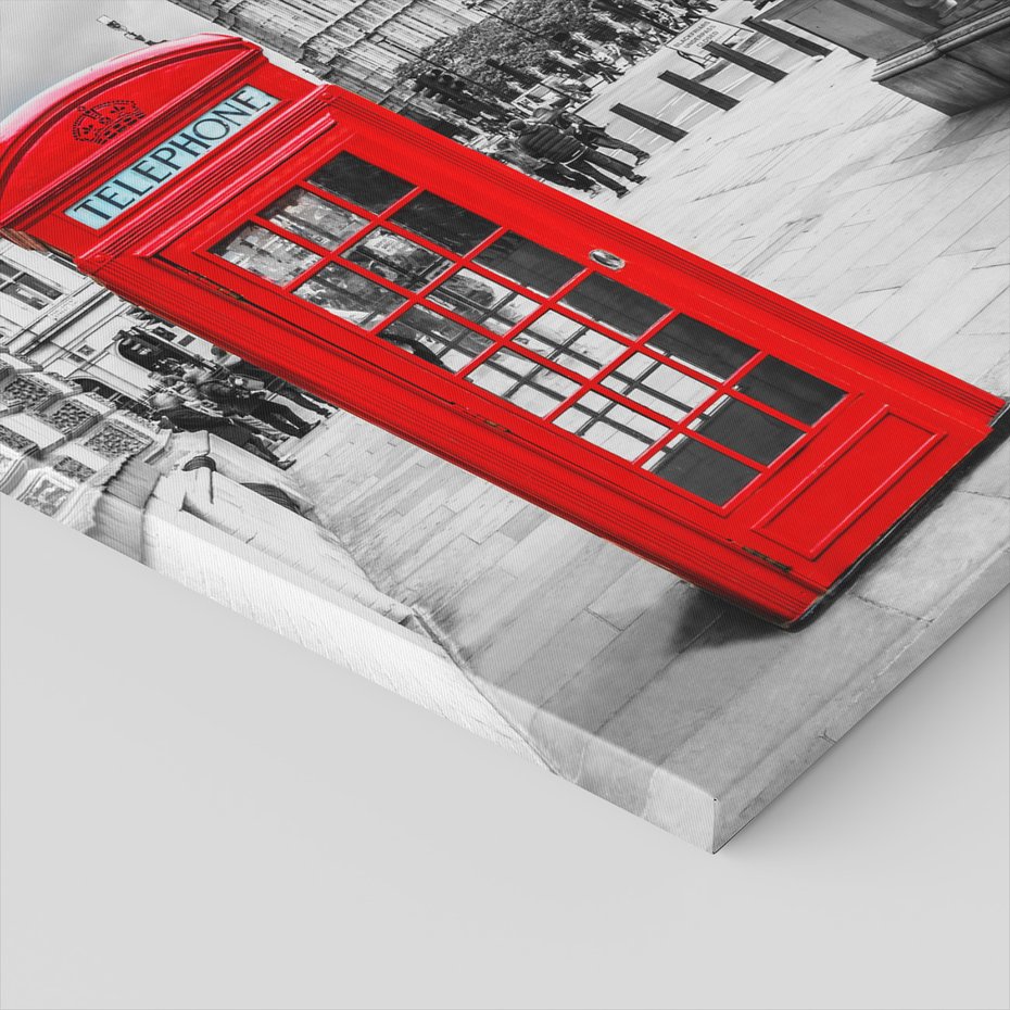 Obraz na płótnie - Londyn, budka telefoniczna, Big Ben