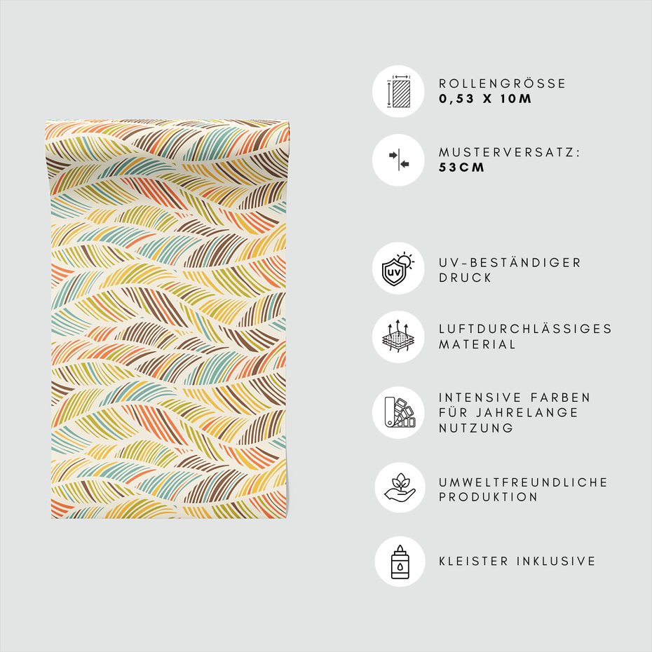 Tapeta - linie, wzgórza, fale